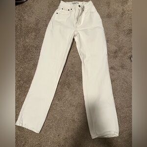Abercrombie & Fitch White High Rise Pants